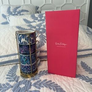 Lilly Pulitzer stacking mugs set Lilly mugs Lilly Pulitzer stackable mugs